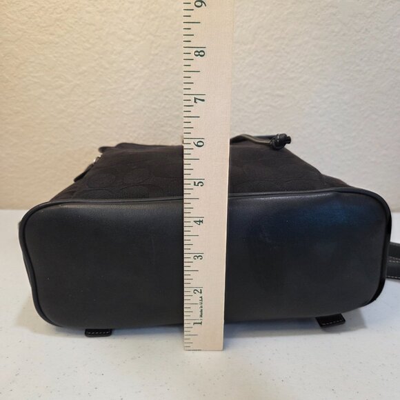 Coach Vintage Black Canvas Signature Monogram Back Pack - Picture 12 of 14